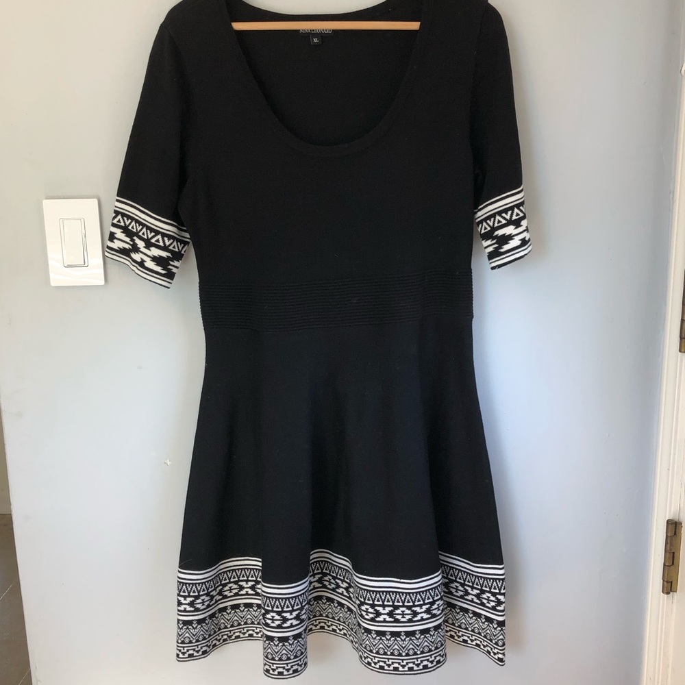 Knit skater fit dress